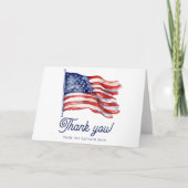 Moderne Amerikaanse vlag 4 juli Legerpensioen Bedankkaart (Voorkant)
