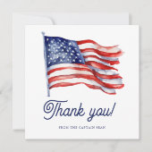 Moderne Amerikaanse vlag 4 juli Legerpensioen Bedankkaart (Voorkant)