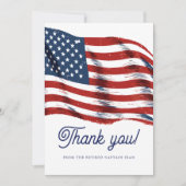 Moderne Amerikaanse vlag 4 juli Legerpensioen Bedankkaart (Voorkant)