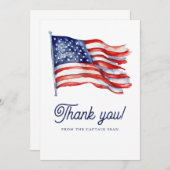 Moderne Amerikaanse vlag 4 juli Legerpensioen Bedankkaart (Voorkant / Achterkant)