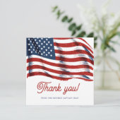 Moderne Amerikaanse vlag 4 juli Legerpensioen Bedankkaart (Staand voorkant)