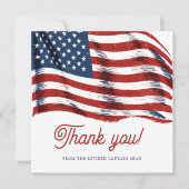 Moderne Amerikaanse vlag 4 juli Legerpensioen Bedankkaart (Voorkant)