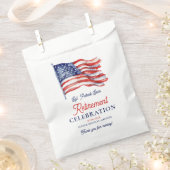 Moderne Amerikaanse vlag 4 juli Legerpensioen Bedankzakje (Geknipt)