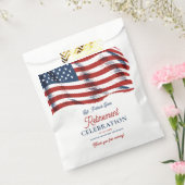 Moderne Amerikaanse vlag 4 juli Legerpensioen Bedankzakje (Gezegeld)