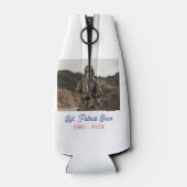 Moderne Amerikaanse vlag 4 juli Legerpensioen Flesjeskoeler (Achterkant)