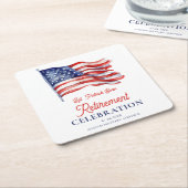 Moderne Amerikaanse vlag 4 juli Legerpensioen Kartonnen Onderzetters (Schuin)