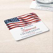 Moderne Amerikaanse vlag 4 juli Legerpensioen Kartonnen Onderzetters (Schuin)