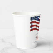 Moderne Amerikaanse vlag 4 juli Legerpensioen Papieren Bekers (Rechts)