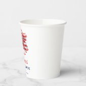 Moderne Amerikaanse vlag 4 juli Legerpensioen Papieren Bekers (Links)