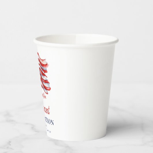 Moderne Amerikaanse vlag 4 juli Legerpensioen Papieren Bekers (Links)