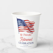Moderne Amerikaanse vlag 4 juli Legerpensioen Papieren Bekers (Voorkant)