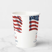 Moderne Amerikaanse vlag 4 juli Legerpensioen Papieren Bekers (Links)