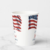 Moderne Amerikaanse vlag 4 juli Legerpensioen Papieren Bekers (Rechts)