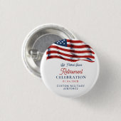 Moderne Amerikaanse vlag 4 juli Legerpensioen Ronde Button 3,2 Cm (Voorkant /achterkant)