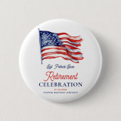 Moderne Amerikaanse vlag 4 juli Legerpensioen Ronde Button 5,7 Cm (Voorkant)