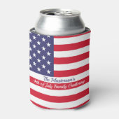 Moderne Amerikaanse vlag BBQ Party Blikjeskoeler (Blikje Voorkant)