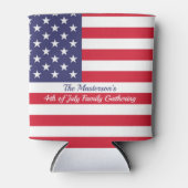 Moderne Amerikaanse vlag BBQ Party Blikjeskoeler (Voorkant)