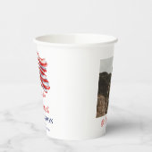 Moderne Amerikaanse vlag foto leger pensioen Papieren Bekers (Links)