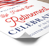 Moderne Amerikaanse vlag leger pensioen welkomstbo Poster (Hoek)