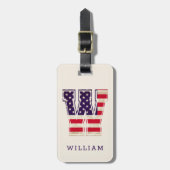 Moderne Amerikaanse vlag monogram W Bagagelabel (Voorkant verticaal)