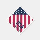 Moderne Amerikaanse vlag Naam vlag Servet (Hoek)