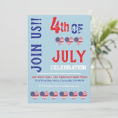 Moderne Amerikaanse vlag Patriottische 4 juli Kaart (Staand voorkant)