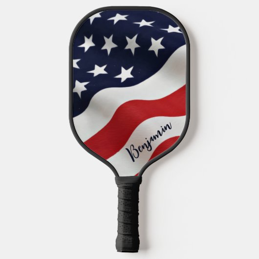 Moderne Amerikaanse vlag Persoonlijke naam Patriot Pickleball Paddle (Achterkant)