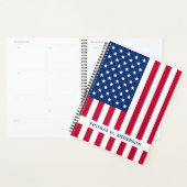 Moderne Amerikaanse vlag Rood Blauw Patriottisch Planner (Display)