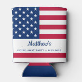 Moderne Amerikaanse Vlag Soldaat onderweg weg Blikjeskoeler (Achterkant)