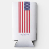 Moderne Amerikaanse vlag US 4th of July Sterren St Seltzer Blikjeskoeler (Achterkant)