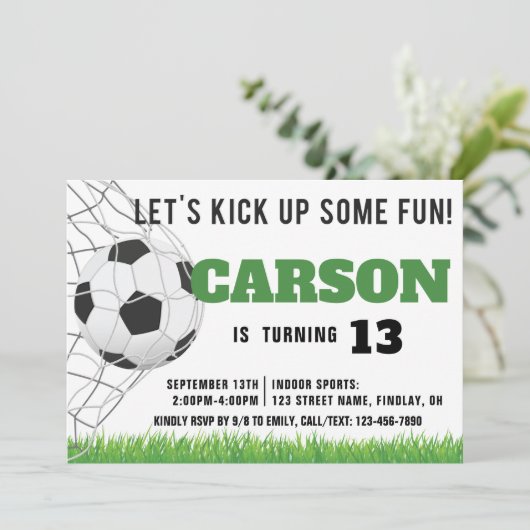 Moderne Amerikaanse Voetbal Birthday Party Kaart (Staand voorkant)