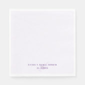 Moderne Amethyst Minimale Bruiloftsborrel Servet (Voorkant)