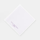 Moderne Amethyst Minimale Bruiloftsborrel Servet (Hoek)