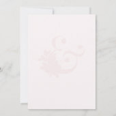 Moderne ampers en roze magnolia trouwfoto save the date (Achterkant)