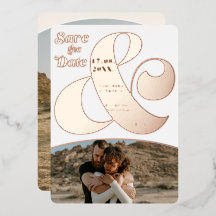 Moderne ampersand 2 foto's redden de datum waarop 