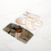 Moderne ampersand 2 foto's redden de datum waarop  folie uitnodiging (Gedraaid)