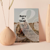 Moderne ampersand bedekking 2 foto's sparen de dat save the date