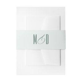 Moderne Ampersand Elegant Monogram Uitnodigingen Wikkel