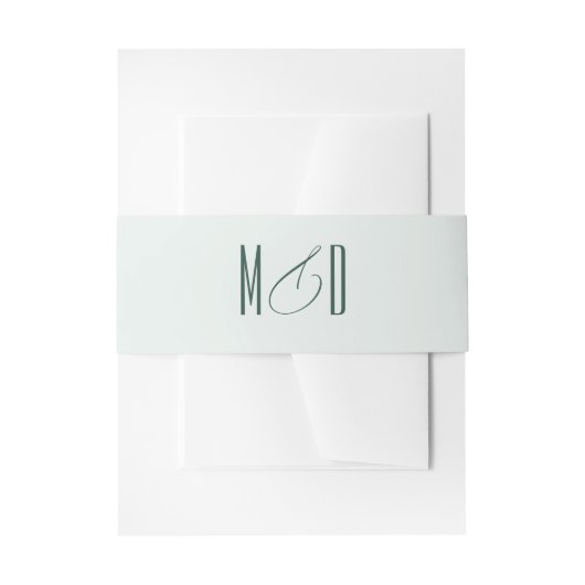 Moderne Ampersand Elegant Monogram Uitnodigingen Wikkel (Voorkant Voorbeeld)