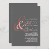 moderne ampersand engagement party kaart (Voorkant / Achterkant)