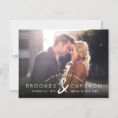 Moderne Ampersand-foto met penseel opslaan Datum Magnetische Uitnodiging (Voorkant)