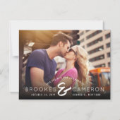 Moderne Ampersand-foto met penseel opslaan Datum Magnetische Uitnodiging (Voorkant)