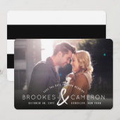 Moderne Ampersand-foto met penseel opslaan Datum Save The Date (Voorkant / Achterkant)