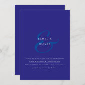 Moderne Ampersand Huwelijksuitnodiging QR Code RSV (Voorkant / Achterkant)