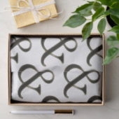 Moderne Ampersand Moderne Monogram Gepersonaliseer Tissuepapier (Geschenk)