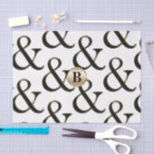 Moderne Ampersand Moderne Monogram Gepersonaliseer Tissuepapier (Craft)