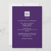 Moderne Ampersand Trouwuitnodiging QR Code RSVP (Achterkant)