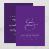 Moderne Ampersand Trouwuitnodiging QR Code RSVP (Voorkant / Achterkant)