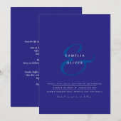 Moderne Ampersand Trouwuitnodiging QR Code RSVP (Voorkant / Achterkant)