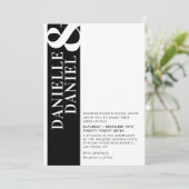 MODERNE AMPERSAND typografie eenvoudig zwart & wit Kaart (Staand voorkant)